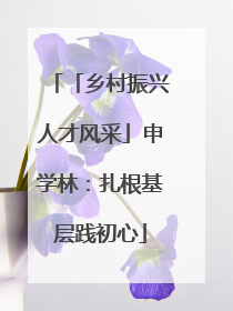 「乡村振兴人才风采」申学林：扎根基层践初心