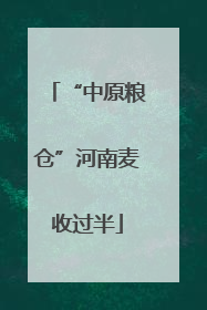 “中原粮仓”河南麦收过半