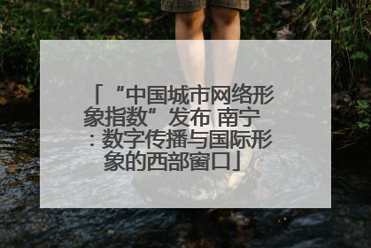 “中国城市网络形象指数”发布 南宁：数字传播与国际形象的西部窗口