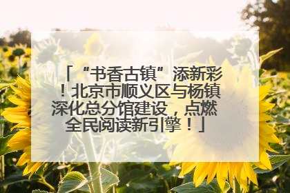 “书香古镇”添新彩！北京市顺义区与杨镇深化总分馆建设，点燃全民阅读新引擎！