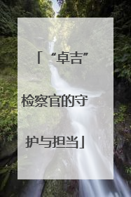 “卓吉”检察官的守护与担当