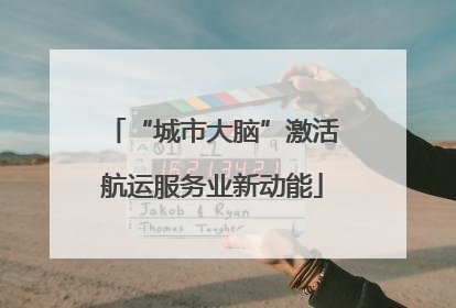 “城市大脑”激活航运服务业新动能