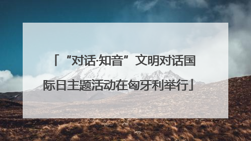 “对话·知音”文明对话国际日主题活动在匈牙利举行