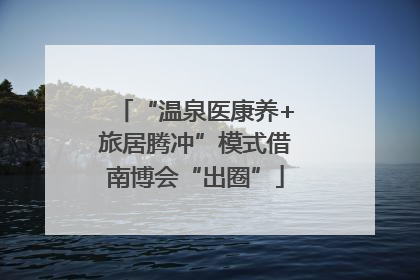 “温泉医康养+旅居腾冲”模式借南博会“出圈”