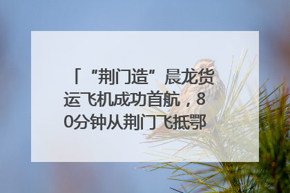 “荆门造”晨龙货运飞机成功首航，80分钟从荆门飞抵鄂州花湖机场