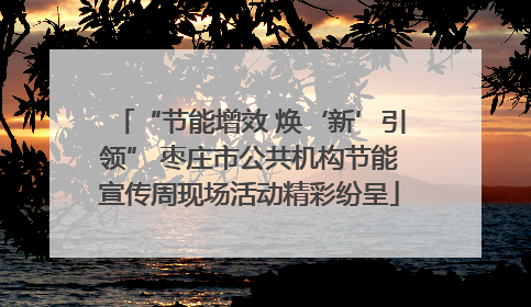 “节能增效 焕‘新’引领” 枣庄市公共机构节能宣传周现场活动精彩纷呈