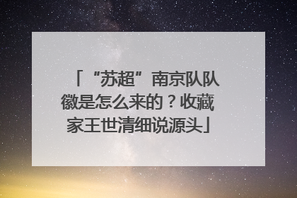 “苏超”南京队队徽是怎么来的？收藏家王世清细说源头