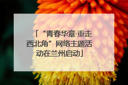 “青春华章·重走西北角”网络主题活动在兰州启动