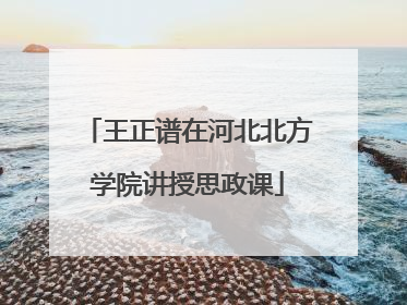 王正谱在河北北方学院讲授思政课