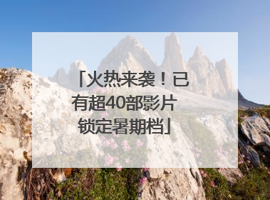 火热来袭！已有超40部影片锁定暑期档