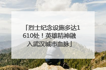 烈士纪念设施多达1610处！英雄精神融入武汉城市血脉