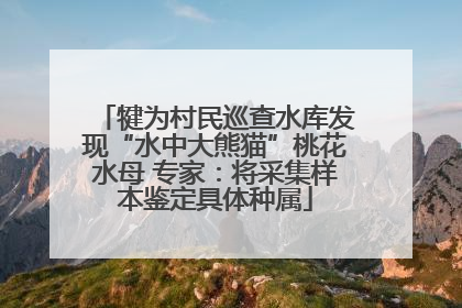 犍为村民巡查水库发现“水中大熊猫”桃花水母 专家：将采集样本鉴定具体种属