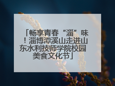畅享青春“淄”味！淄博潭溪山走进山东水利技师学院校园美食文化节