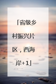 省级乡村振兴片区，西海岸+1