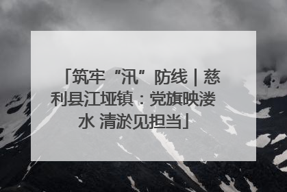 筑牢“汛”防线｜慈利县江垭镇：党旗映溇水 清淤见担当
