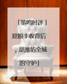 筝鸣时评丨夏粮丰收背后，是潍坊全城的守护