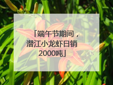 端午节期间，潜江小龙虾日销2000吨