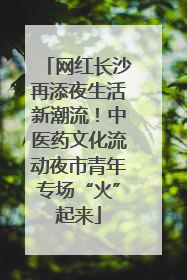 网红长沙再添夜生活新潮流！中医药文化流动夜市青年专场“火”起来