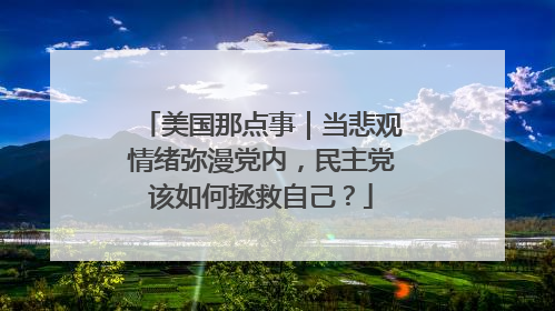美国那点事｜当悲观情绪弥漫党内，民主党该如何拯救自己？