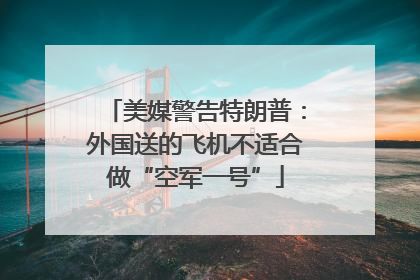 美媒警告特朗普：外国送的飞机不适合做“空军一号”
