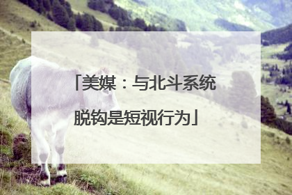 美媒：与北斗系统脱钩是短视行为