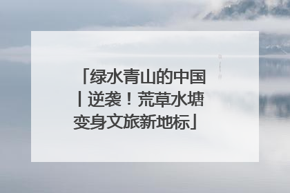 绿水青山的中国丨逆袭！荒草水塘变身文旅新地标