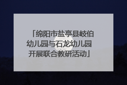 绵阳市盐亭县岐伯幼儿园与石龙幼儿园开展联合教研活动