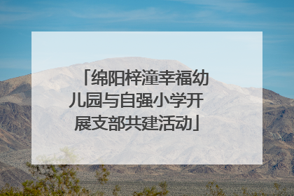 绵阳梓潼幸福幼儿园与自强小学开展支部共建活动