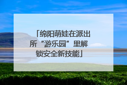 绵阳萌娃在派出所“游乐园”里解锁安全新技能