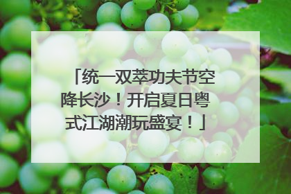 统一双萃功夫节空降长沙！开启夏日粤式江湖潮玩盛宴！