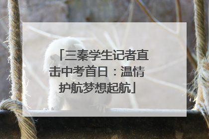 三秦学生记者直击中考首日：温情护航梦想起航
