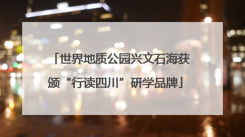 世界地质公园兴文石海获颁“行读四川”研学品牌