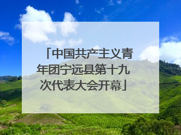 中国共产主义青年团宁远县第十九次代表大会开幕