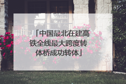 中国最北在建高铁全线最大跨度转体桥成功转体