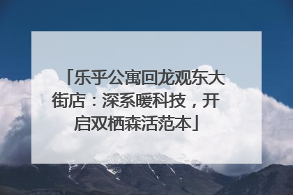 乐乎公寓回龙观东大街店：深系暖科技，开启双栖森活范本