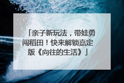 亲子新玩法，带娃勇闯稻田！快来解锁嘉定版《向往的生活》