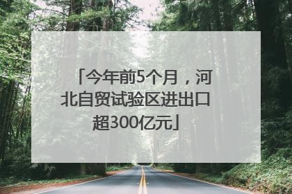 今年前5个月，河北自贸试验区进出口超300亿元