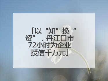 以“知”换“资”，丹江口市72小时为企业授信千万元