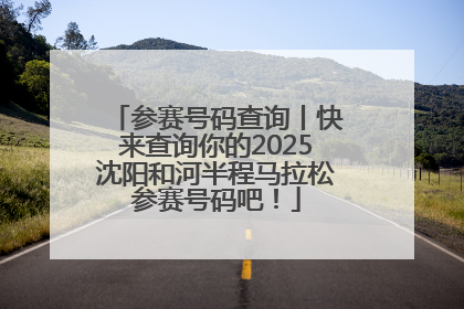 参赛号码查询丨快来查询你的2025沈阳和河半程马拉松参赛号码吧！