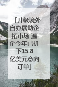 升级境外自办展助企拓市场 温企今年已拼下15.8亿美元意向订单