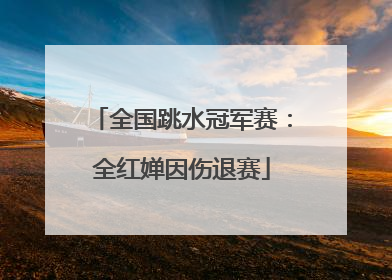 全国跳水冠军赛：全红婵因伤退赛