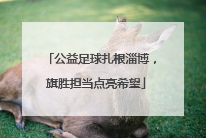 公益足球扎根淄博，旗胜担当点亮希望