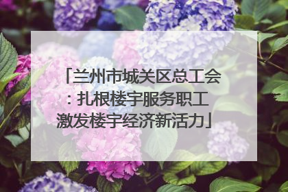 兰州市城关区总工会：扎根楼宇服务职工 激发楼宇经济新活力