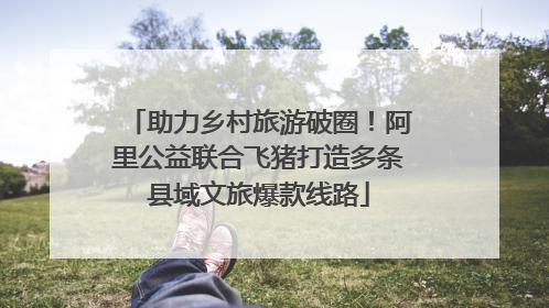 助力乡村旅游破圈！阿里公益联合飞猪打造多条县域文旅爆款线路