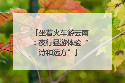 坐着火车游云南：夜行昼游体验“诗和远方”