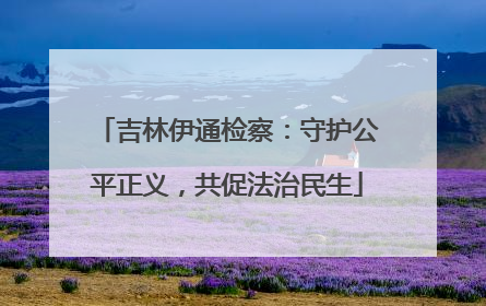 吉林伊通检察：守护公平正义，共促法治民生