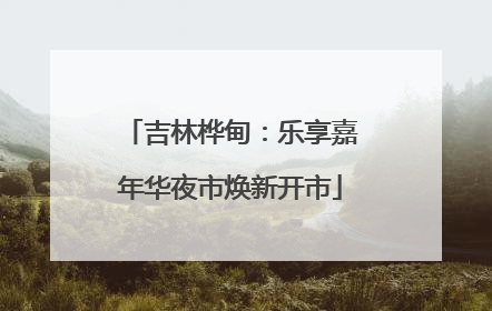 吉林桦甸：乐享嘉年华夜市焕新开市