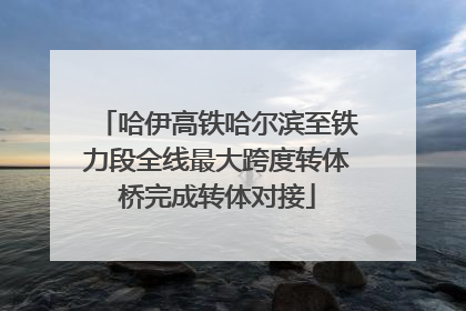 哈伊高铁哈尔滨至铁力段全线最大跨度转体桥完成转体对接