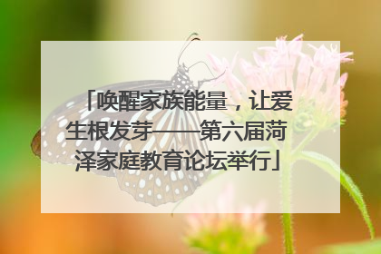 唤醒家族能量，让爱生根发芽——第六届菏泽家庭教育论坛举行