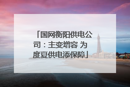 国网衡阳供电公司：主变增容 为度夏供电添保障